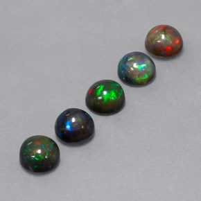 3.28 ct Multicolor Chocolate Opal Stone, Natural Chocolate Opal in Round Cabochon Shape for Sale