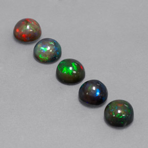 Chocolate Opal Gemstone in 6 mm (calibrated) Size for Sale, Chocolate Opal Stone in Multicolor Color