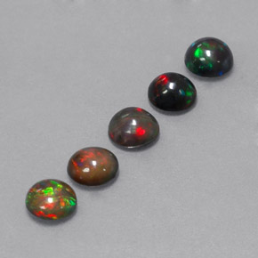 1.41 ct Multicolor Chocolate Opal Stone, Natural Chocolate Opal in Round Cabochon Shape for Sale