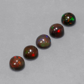2.05 ct Multicolor Chocolate Opal Stone, Natural Chocolate Opal in Round Cabochon Shape for Sale