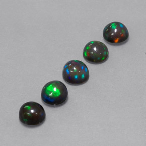 1.85 ct Multicolor Chocolate Opal Stone, Natural Chocolate Opal in Round Cabochon Shape for Sale