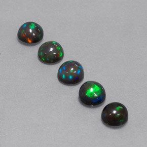 Chocolate Opal Gemstone in 5 mm (calibrated) Size for Sale, Chocolate Opal Stone in Multicolor Color
