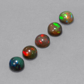1.08 ct Multicolor Chocolate Opal Stone, Natural Chocolate Opal in Round Cabochon Shape for Sale