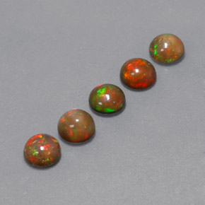 1.83 ct Multicolor Chocolate Opal Stone, Natural Chocolate Opal in Round Cabochon Shape for Sale