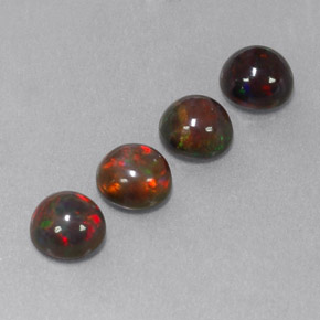 2.39 ct Multicolor Chocolate Opal Stone, Natural Chocolate Opal in Round Cabochon Shape for Sale