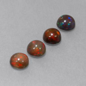 1.53 ct Multicolor Chocolate Opal Stone, Natural Chocolate Opal in Round Cabochon Shape for Sale