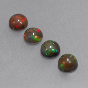 Chocolate Opal Gemstone in 5 mm (calibrated) Size for Sale, Chocolate Opal Stone in Multicolor Color