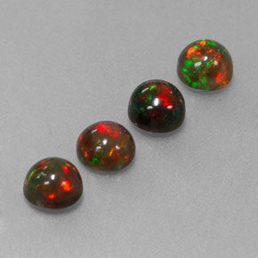 1.71 ct Multicolor Chocolate Opal Stone, Natural Chocolate Opal in Round Cabochon Shape for Sale