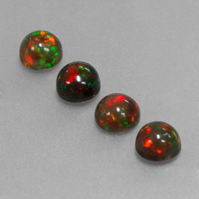 Chocolate Opal Gemstone in 5 mm (calibrated) Size for Sale, Chocolate Opal Stone in Multicolor Color