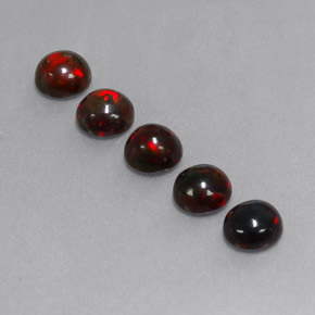 Chocolate Opal Gemstone in 6 mm (calibrated) Size for Sale, Chocolate Opal Stone in Multicolor Color