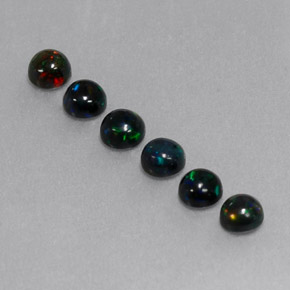 1.16 ct Multicolor Chocolate Opal Gemstone, Chocolate Opal Gem in Round Cabochon Shape for Sale.