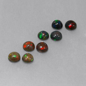 1.32 ct Multicolor Chocolate Opal Stone, Natural Chocolate Opal in Round Cabochon Shape for Sale