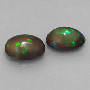 1.48 ct Multicolor Chocolate Opal Stone, Natural Chocolate Opal in Oval Cabochon Shape for Sale
