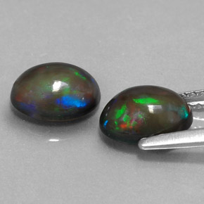 Chocolate Opal Gemstone in 8 x 6 mm (calibrated) Size for Sale, Chocolate Opal Stone in Multicolor Color