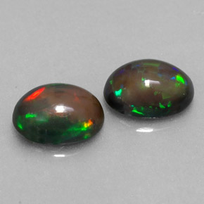 1.56 ct Multicolor Chocolate Opal Stone, Natural Chocolate Opal in Oval Cabochon Shape for Sale