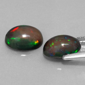 Chocolate Opal Gemstone in 8 x 6 mm (calibrated) Size for Sale, Chocolate Opal Stone in Multicolor Color