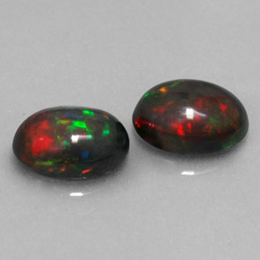 1.48 ct Multicolor Chocolate Opal Stone, Natural Chocolate Opal in Oval Cabochon Shape for Sale