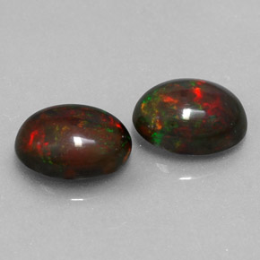 1.48 ct Multicolor Chocolate Opal Stone, Natural Chocolate Opal in Oval Cabochon Shape for Sale