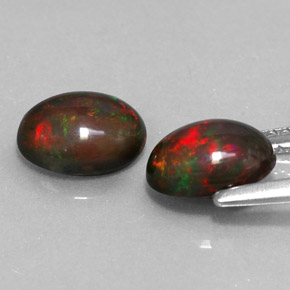 Chocolate Opal Gemstone in 8 x 6 mm (calibrated) Size for Sale, Chocolate Opal Stone in Multicolor Color