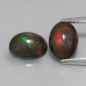 1.74 ct Multicolor Chocolate Opal Gemstone, Chocolate Opal Gem in Oval Cabochon Shape for Sale.