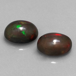 1.74 ct Multicolor Chocolate Opal Stone, Natural Chocolate Opal in Oval Cabochon Shape for Sale