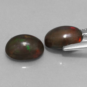 Chocolate Opal Gemstone in 8 x 6 mm (calibrated) Size for Sale, Chocolate Opal Stone in Multicolor Color