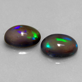 1.57 ct Multicolor Chocolate Opal Stone, Natural Chocolate Opal in Oval Cabochon Shape for Sale