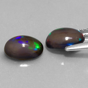 Chocolate Opal Gemstone in 8 x 6 mm (calibrated) Size for Sale, Chocolate Opal Stone in Multicolor Color