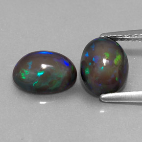1.73 ct Multicolor Chocolate Opal Gemstone, Chocolate Opal Gem in Oval Cabochon Shape for Sale.