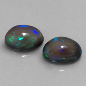 1.73 ct Multicolor Chocolate Opal Stone, Natural Chocolate Opal in Oval Cabochon Shape for Sale