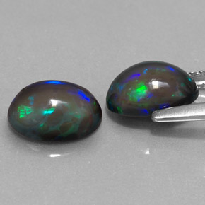 Chocolate Opal Gemstone in 8 x 6 mm (calibrated) Size for Sale, Chocolate Opal Stone in Multicolor Color