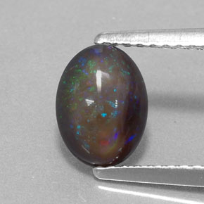 0.78 ct Multicolor Chocolate Opal Gemstone, Chocolate Opal Gem in Oval Cabochon Shape for Sale.