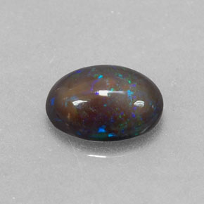 0.78 ct Multicolor Chocolate Opal Stone, Natural Chocolate Opal in Oval Cabochon Shape for Sale