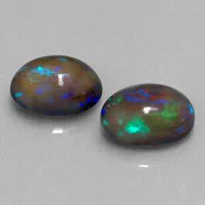 1.78 ct Multicolor Chocolate Opal Stone, Natural Chocolate Opal in Oval Cabochon Shape for Sale