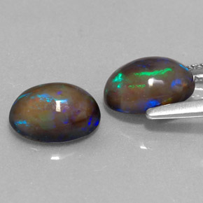 Chocolate Opal Gemstone in 8 x 6 mm (calibrated) Size for Sale, Chocolate Opal Stone in Multicolor Color