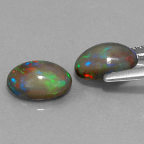 Chocolate Opal Gemstone in 8 x 6 mm (calibrated) Size for Sale, Chocolate Opal Stone in Multicolor Color