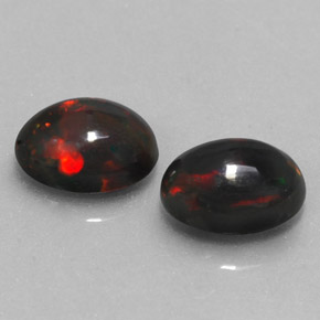 1.73 ct Multicolor Chocolate Opal Stone, Natural Chocolate Opal in Oval Cabochon Shape for Sale