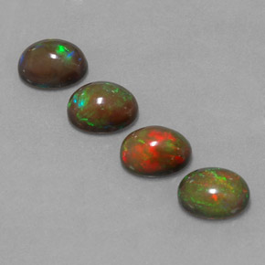 Chocolate Opal Gemstone in 8 x 6 mm (calibrated) Size for Sale, Chocolate Opal Stone in Multicolor Color
