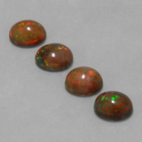 Chocolate Opal Gemstone in 8 x 6 mm (calibrated) Size for Sale, Chocolate Opal Stone in Multicolor Color