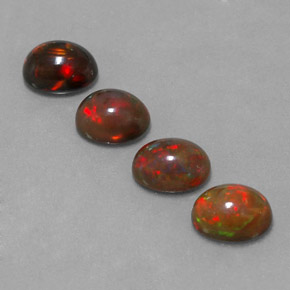 Chocolate Opal Gemstone in 8 x 6 mm (calibrated) Size for Sale, Chocolate Opal Stone in Multicolor Color