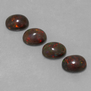 Chocolate Opal Gemstones in 8 x 6 mm (calibrated) Size for Sale, Chocolate Opal Stones in Multicolor Color