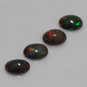 2.37 ct Multicolor Chocolate Opal Stone, Natural Chocolate Opal in Oval Cabochon Shape for Sale