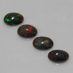 Chocolate Opal Gemstone in 8 x 6 mm (calibrated) Size for Sale, Chocolate Opal Stone in Multicolor Color