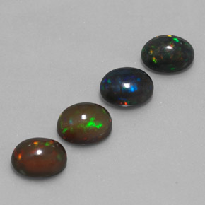 4.28 ct Multicolor Chocolate Opal Stone, Natural Chocolate Opal in Oval Cabochon Shape for Sale