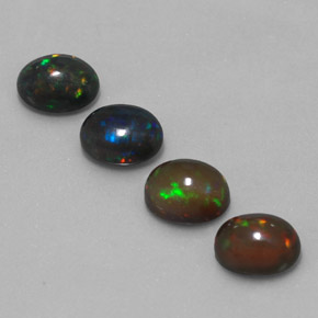 Chocolate Opal Gemstone in 8 x 6 mm (calibrated) Size for Sale, Chocolate Opal Stone in Multicolor Color
