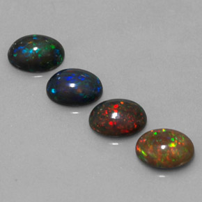 Chocolate Opal Gemstone in 8 x 6 mm (calibrated) Size for Sale, Chocolate Opal Stone in Multicolor Color