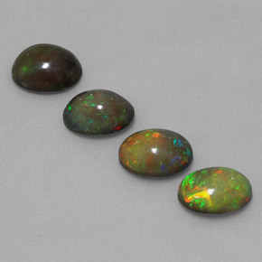 Chocolate Opal Gemstone in 8 x 6 mm (calibrated) Size for Sale, Chocolate Opal Stone in Multicolor Color