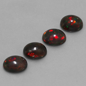 3.26 ct Multicolor Chocolate Opal Stone, Natural Chocolate Opal in Oval Cabochon Shape for Sale