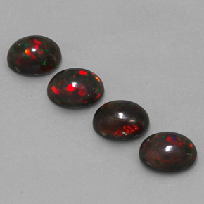 Chocolate Opal Gemstone in 8 x 6 mm (calibrated) Size for Sale, Chocolate Opal Stone in Multicolor Color
