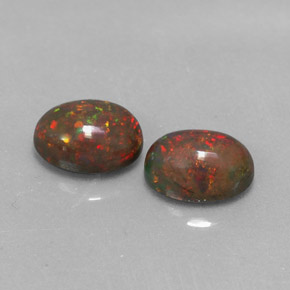 1.88 ct Multicolor Chocolate Opal Stone, Natural Chocolate Opal in Oval Cabochon Shape for Sale
